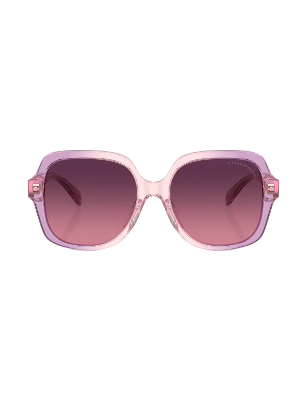 Coach purple frame sunglasses Coach HC8132 L109 - Cat Eye Purple Tortoise Frame Sunglasses  main image 2