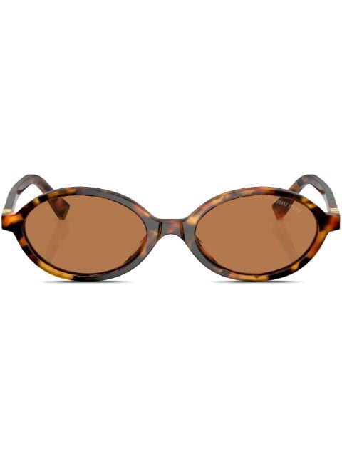 Miu Miu Eyewear tortoiseshell-effect oval-frame sunglasses