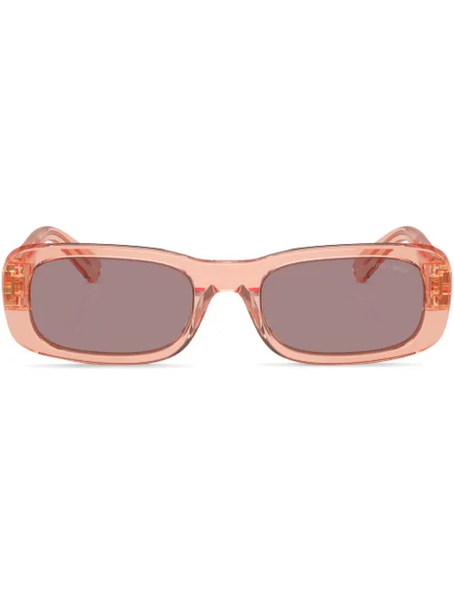 Lunettes de soleil rectangulaires à logo - Miu Miu Eyewear - Modalova