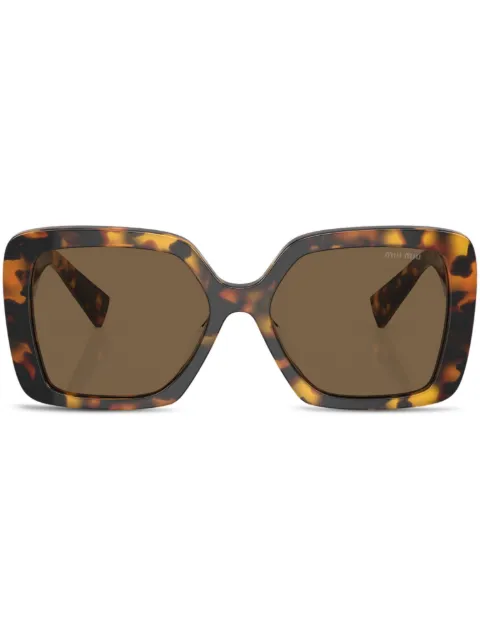 Miu Miu Eyewear tortoiseshell-effect oversize-frame sunglasses