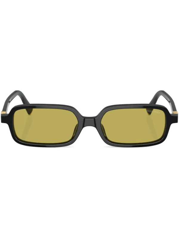 Miu Miu Eyewear スクエアフレーム サングラス | ブラック | FARFETCH JP
