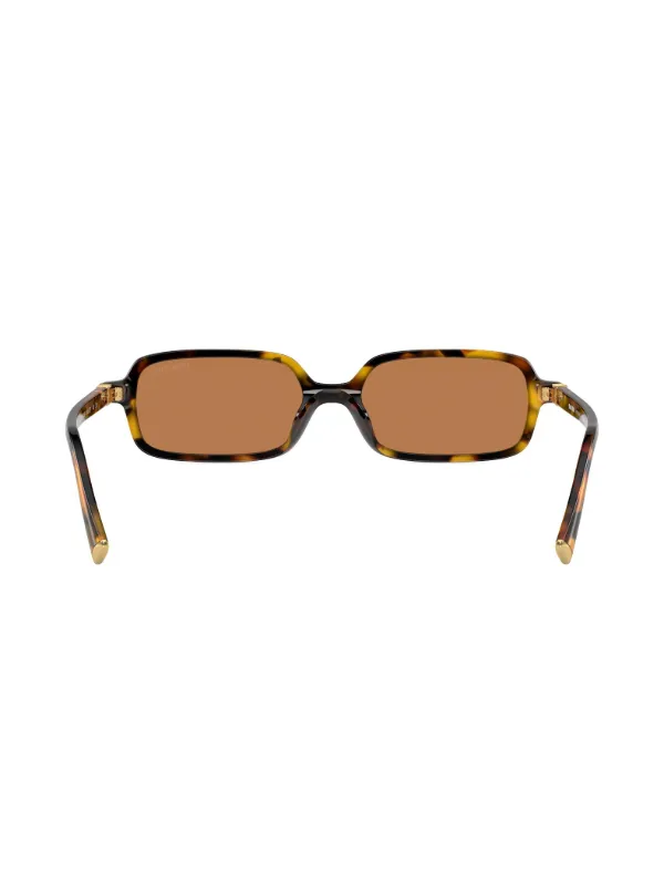 Miu Miu Eyewear tortoiseshell-effect rectangle-frame  display picture 2