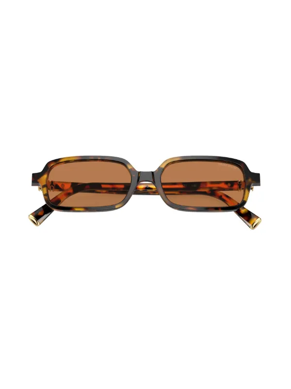 Miu Miu Eyewear tortoiseshell-effect rectangle-frame Miu Miu Eyewear tortoiseshell-effect rectangle-frame