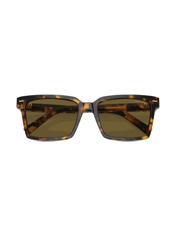 sho♡ Miu Miu Eyewear tortoiseshell-effect square-frame Sunglasses