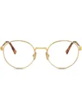 Miu Miu Eyewear metallic round-frame glasses - Gold