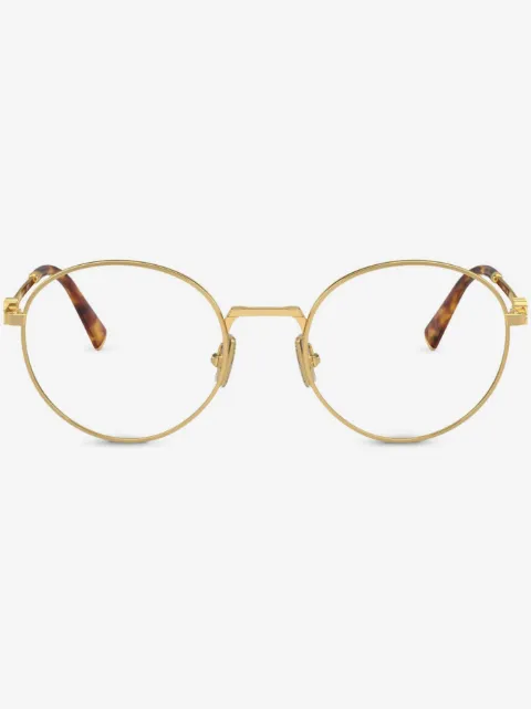 Miu Miu Eyewear metallic round-frame glasses