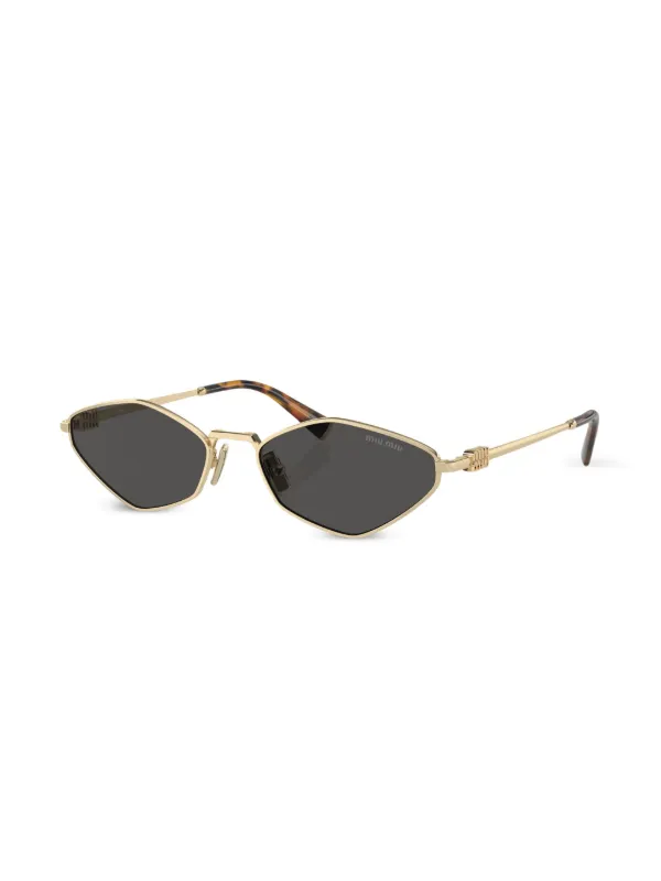 スケールモデル 新作 Miu Miu Eyewear Sunglasses geometric-frame logo-lettering 小物