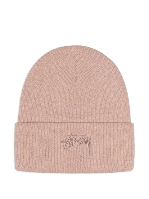 Stüssy embroidered ribbed  beanie