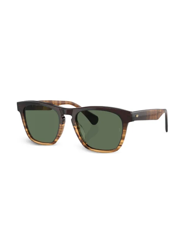 Oliver Peoples R-3 ウェリントン サングラス | ブラウン | FARFETCH JP
