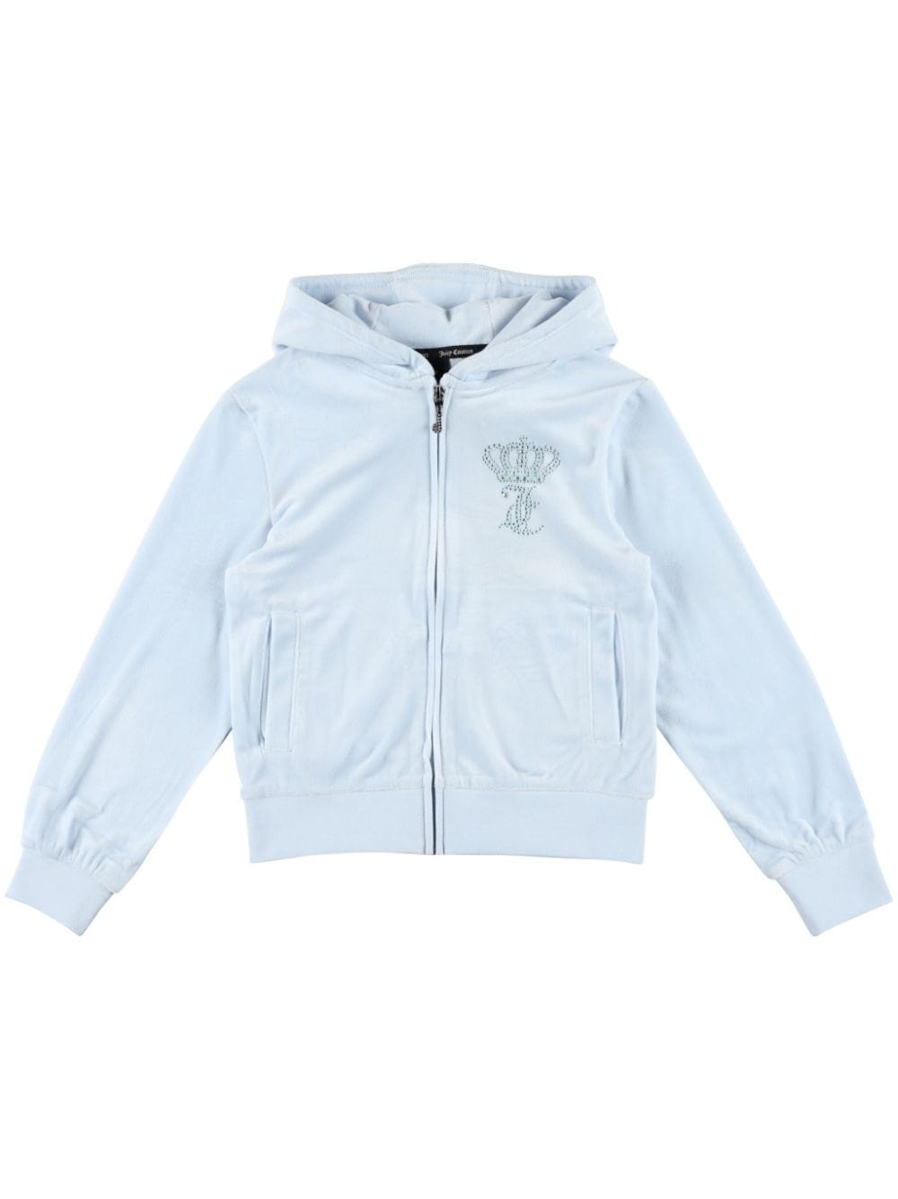 Juicy Couture Kids zip-up velour hoodie - Blu