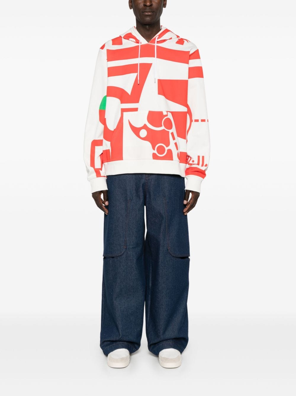 Walter Van Beirendonck Dawleetoo cotton hoodie - Wit