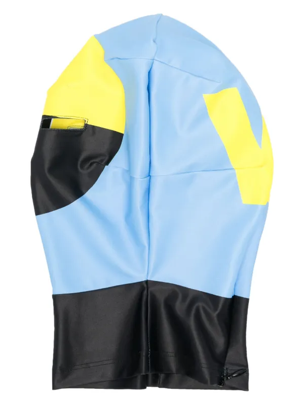 Walter Van Beirendonck Dummy Morph Colourblock Balaclava in Blue