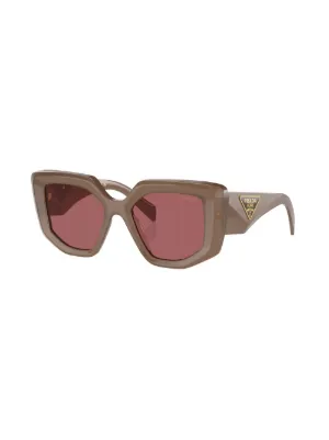 Prada Eyewear ジオメトリックフレーム サングラス | ピンク | FARFETCH JP