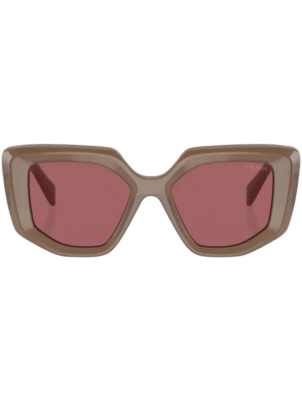 Prada blush  Oversized Sunglasses Prada Tonal Oversized-Frame Sunglasses - Pink | Editorialist main image 4