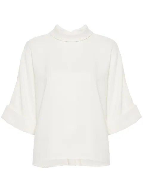 MARK KENLY DOMINO TAN Bailee crepe blouse