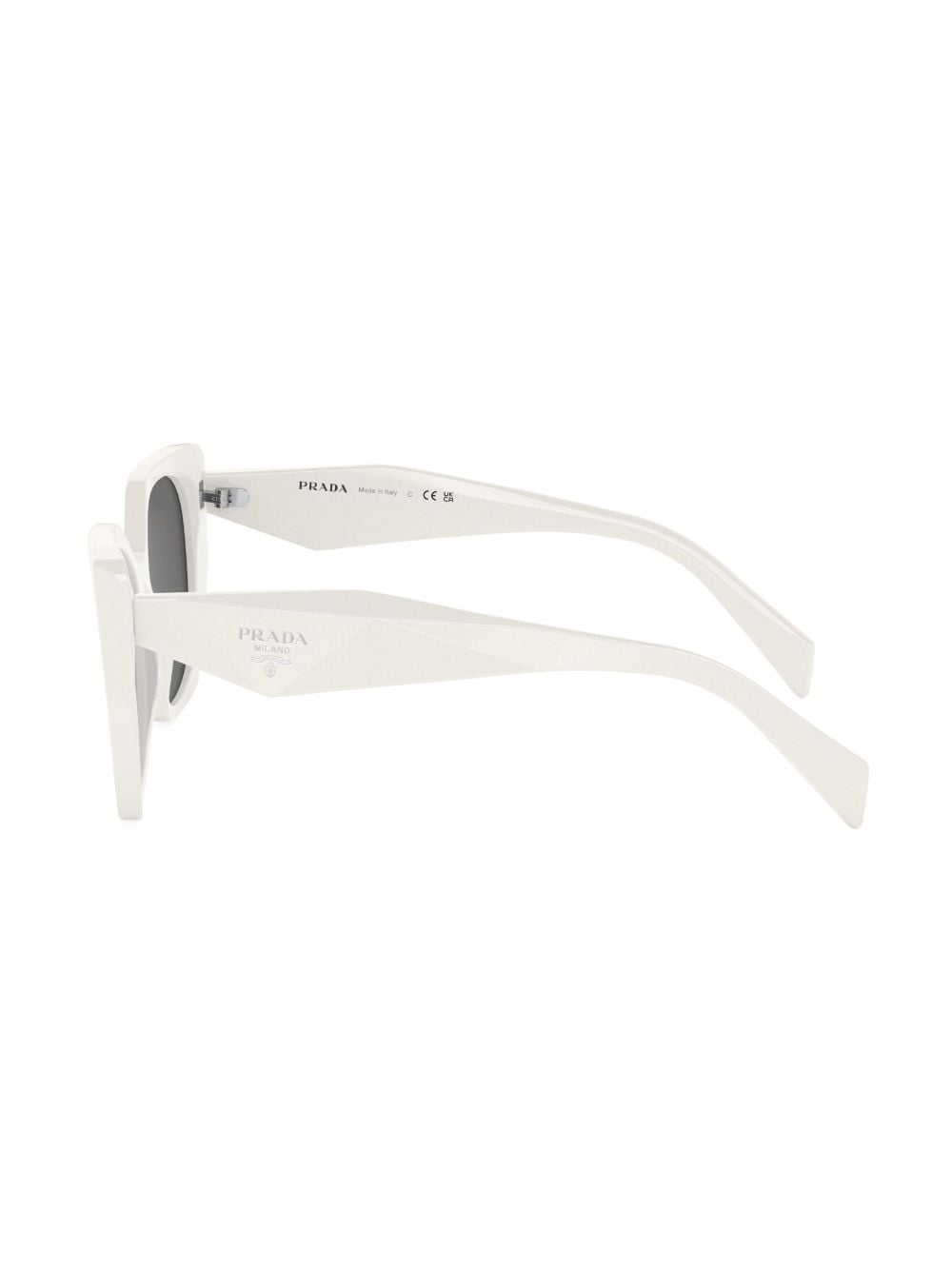 Shop Prada Pr 19zs Overvsize Frame Sunglasses In White