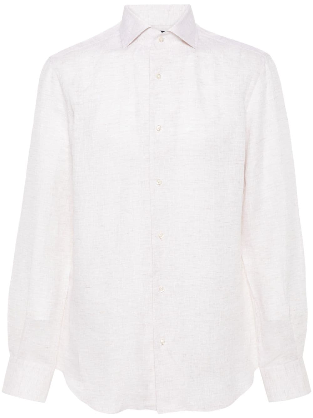 Boggi Milano mélange-effect linen shirt - Toni neutri