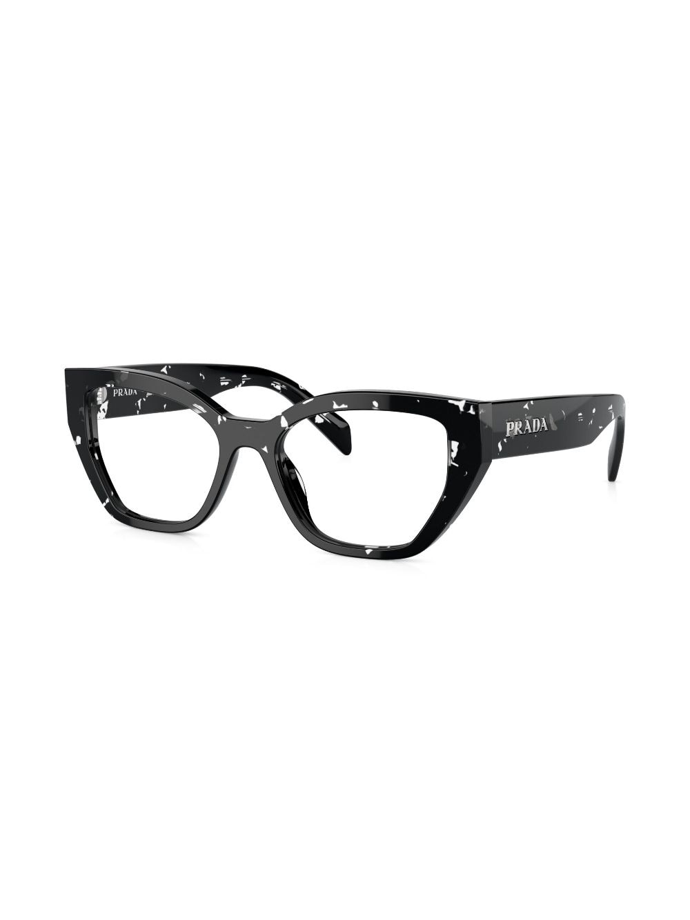 Prada Eyewear Bril met schildpadschild-design - Zwart