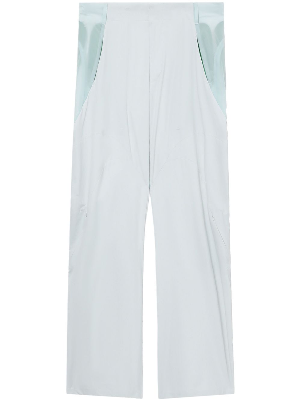 Post Archive Faction Layered Straight Leg Trousers In Blue