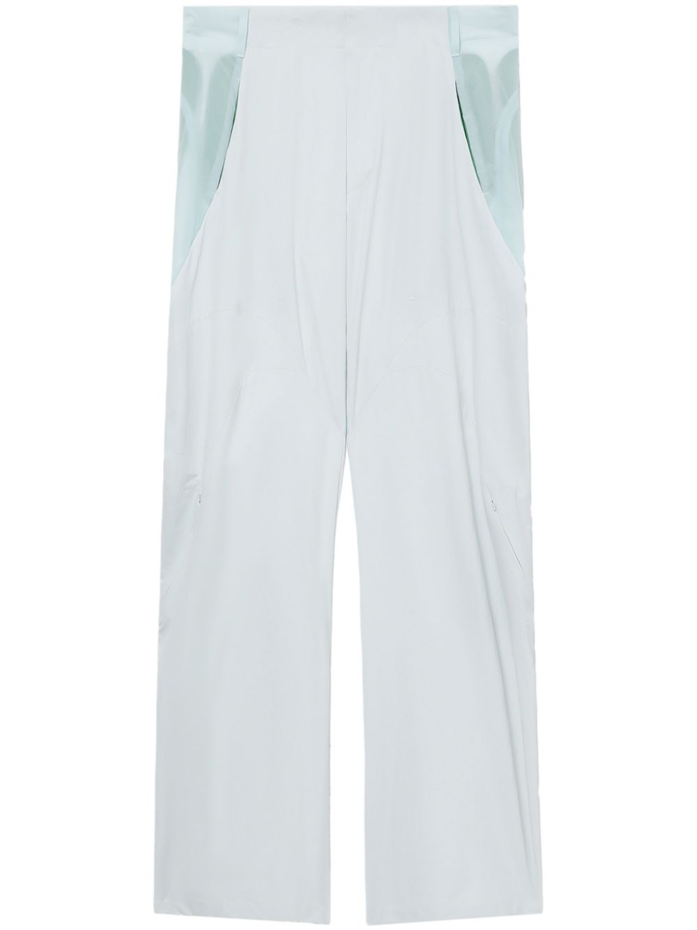 layered straight leg trousers