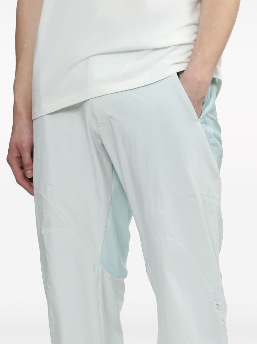 Shop Post Archive Faction Layered Straight Leg Trousers In Blue