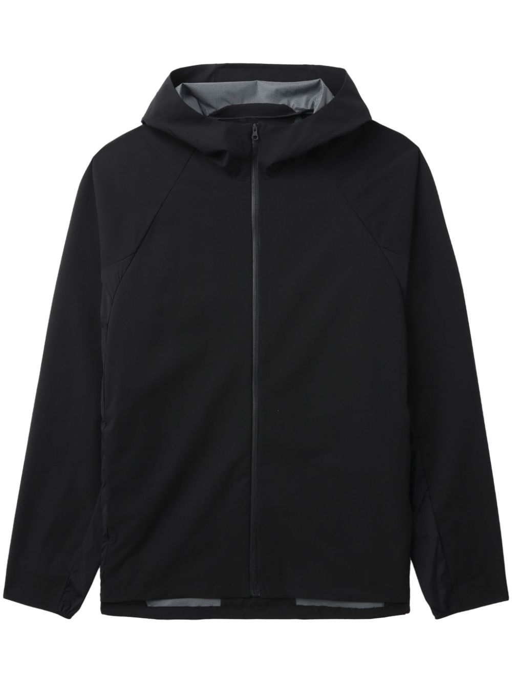 Post Archive Faction Hooded Zip-up Jacket In Black