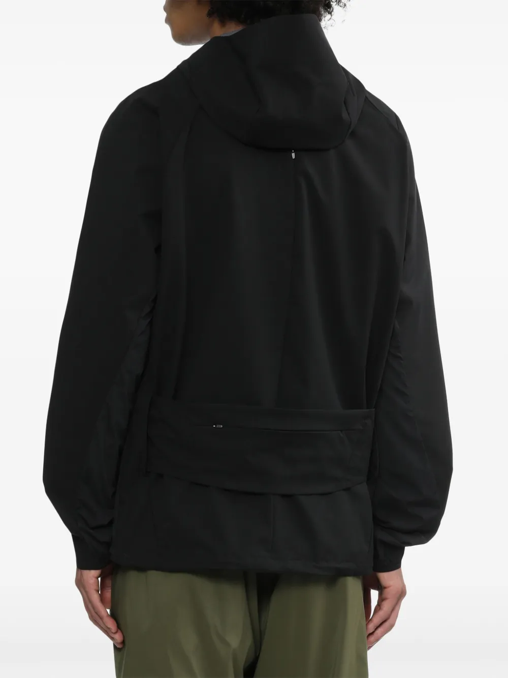 Shop Post Archive Faction Hooded Zip-up Jacket In Black