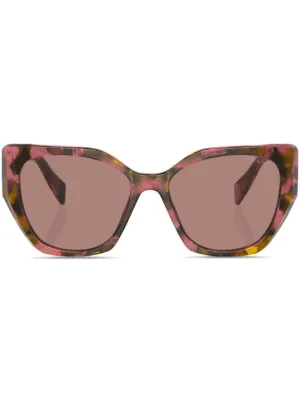 Miu Miu Eyewear オーバーサイズフレーム サングラス | ブラウン