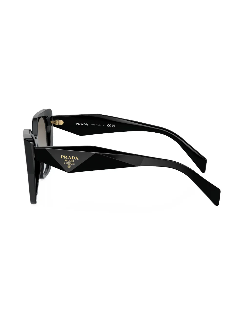 Shop Prada Pr 19zs Overvsize Frame Sunglasses In Black