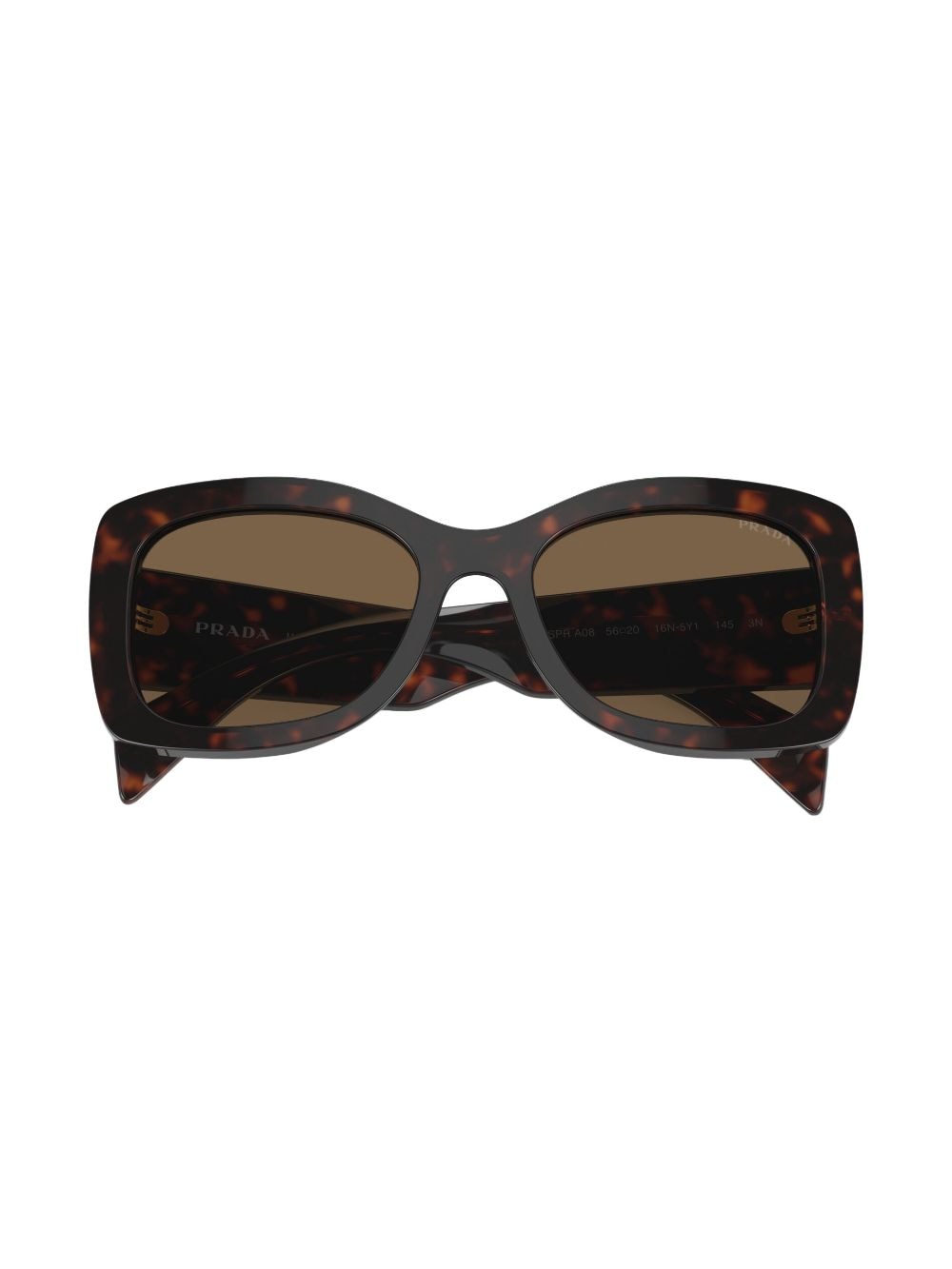 Shop Prada Pr A08s Oversize Frame Sunglasses In Brown
