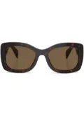 Prada Eyewear Prada PR A08S oversize frame sunglasses - Brown