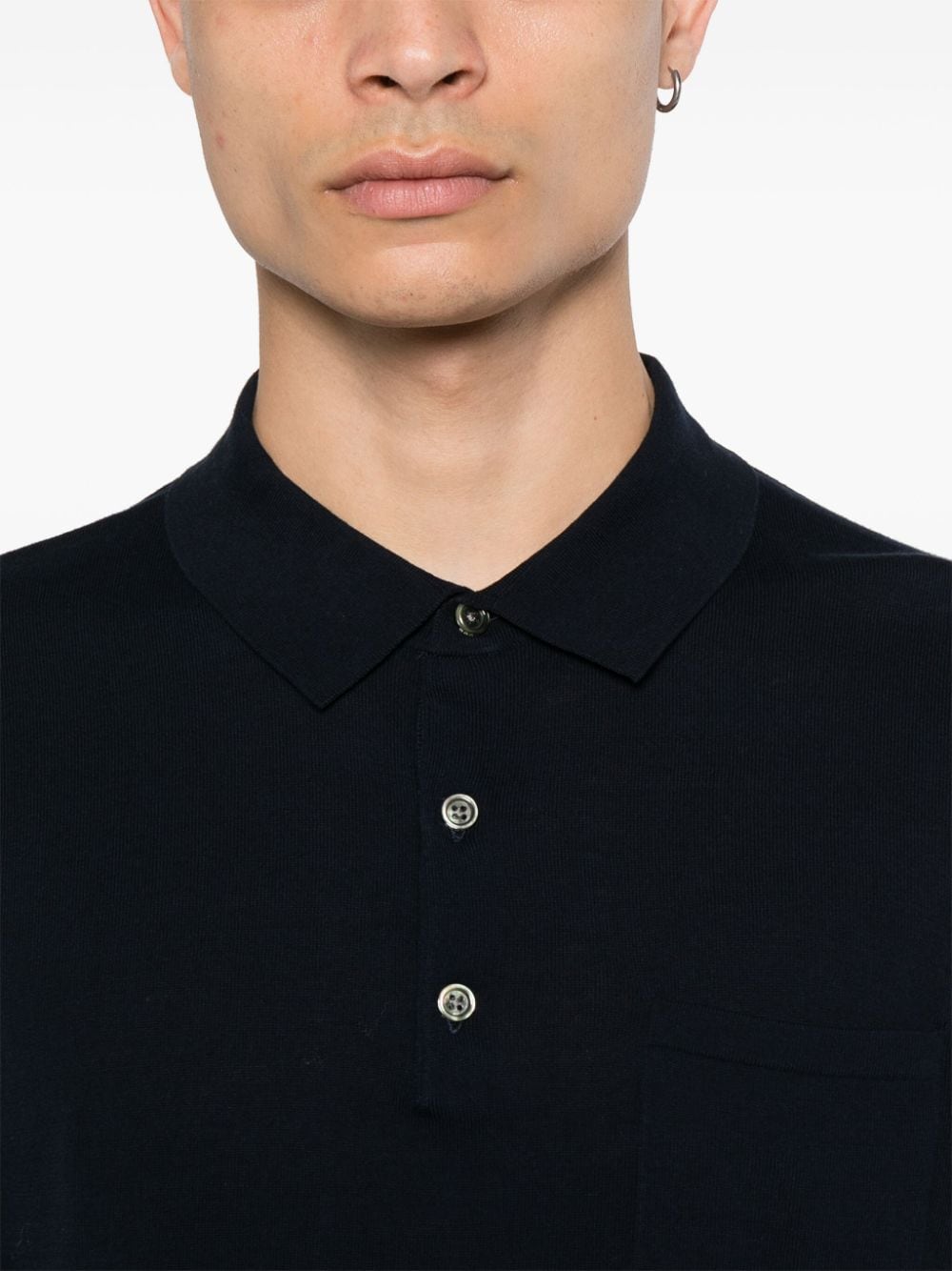 Shop Boggi Milano Chest-pocket Polo Shirt In Blue