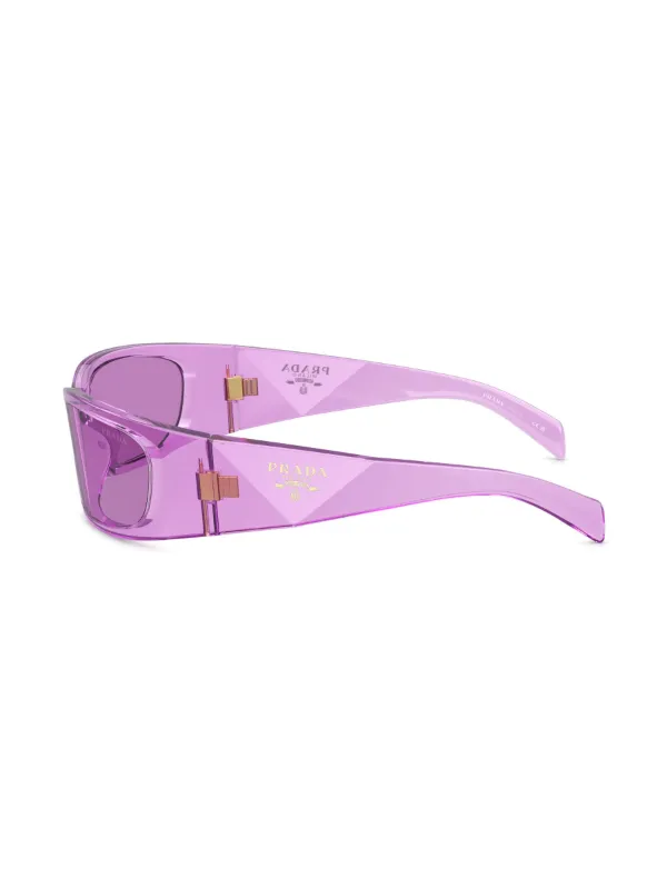 Prada Eyewear Prada PR A14S Oval Frame Sunglasses | Pink | FARFETCH
