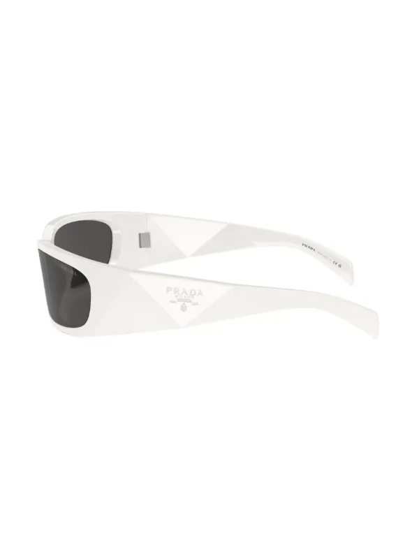 Prada Eyewear Prada PR A14S オーバルフレーム サングラス | ホワイト