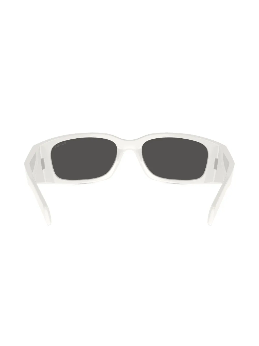 Shop Prada Pr A14s Oval Frame Sunglasses In White