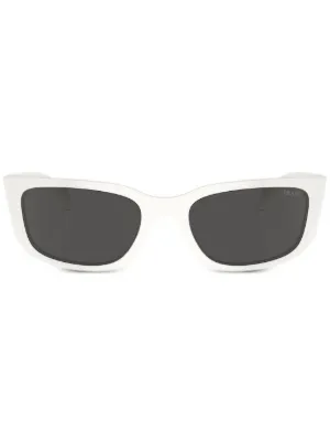 Prada White Marble Pattern Square Sunglasses Prada White/Black SPR 13Z Marble Print Symbole Sunglasses  main image 4