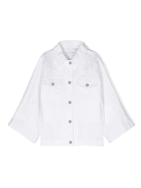 Ermanno Scervino Junior lace-detail shirt jacket