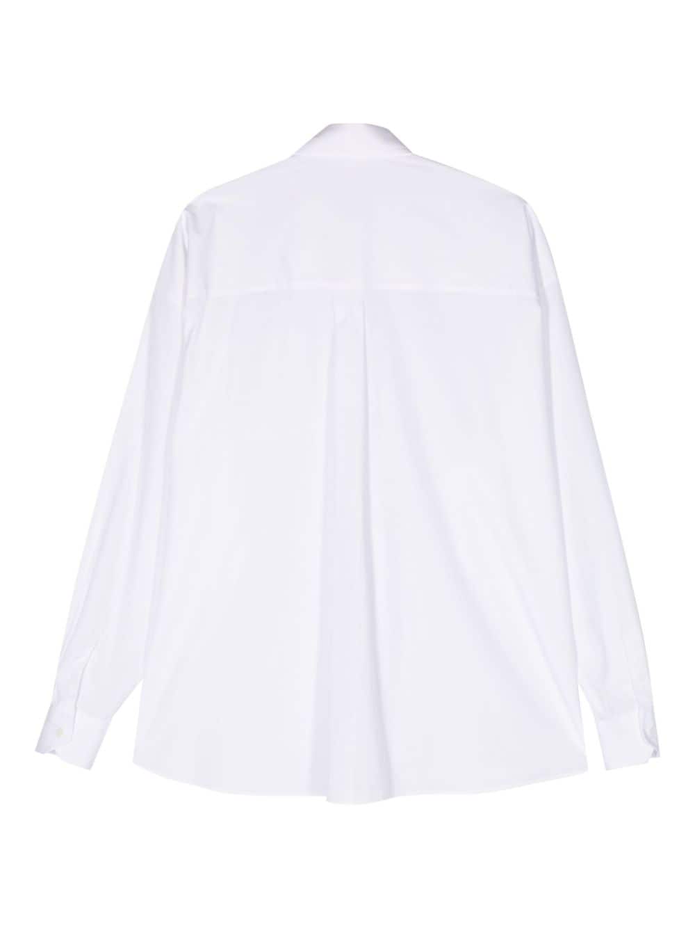 Shop Ermanno Scervino Button-up Cotton Shirt In White