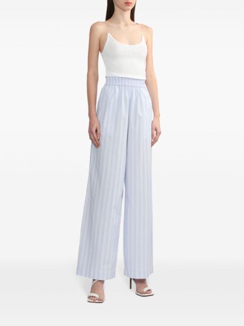 striped wide-leg trousers