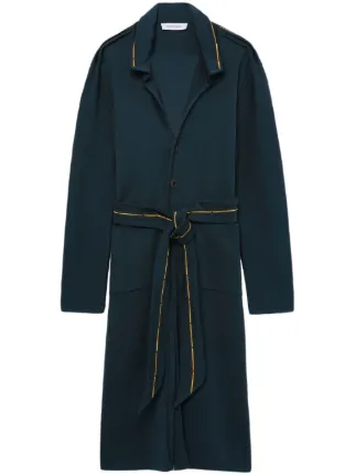 Kiko Kostadinov Ugo Cotton Maxi Coat Blue FARFETCH AO