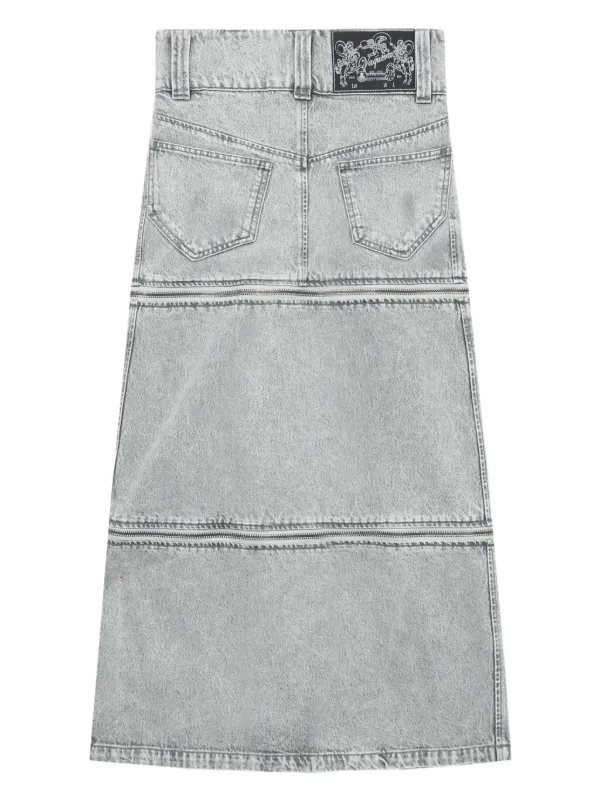 Vaquera Denim Midi Skirt | Grey | FARFETCH