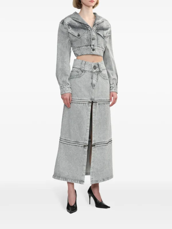 vaquera スカート　バケラ　パンツ Vaquera デニムスカート | グレー | FARFETCH JP