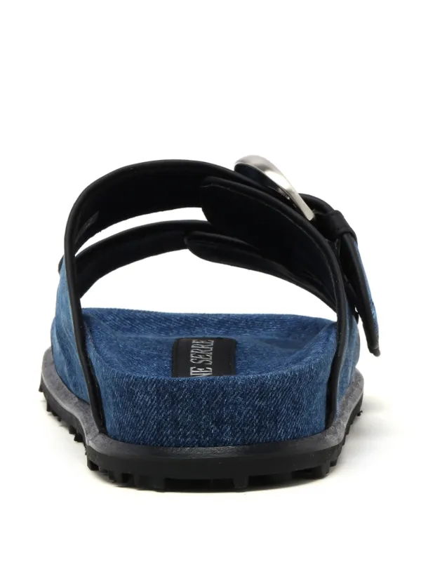 Marine Serre Denim Moon-print Sandals | Blue | FARFETCH