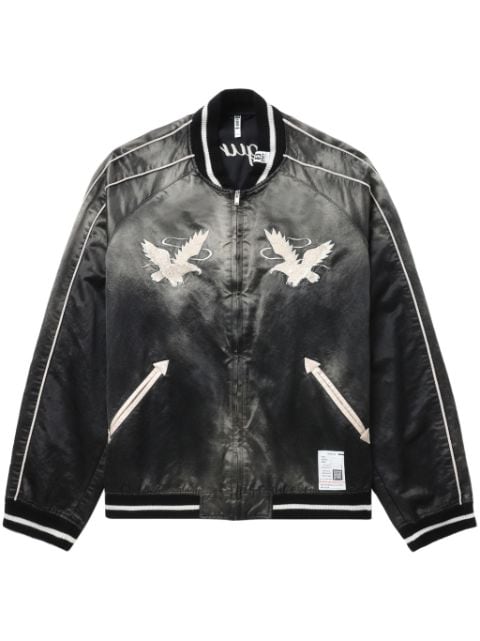 Maison MIHARA YASUHIRO embroidered satin bomber jacket