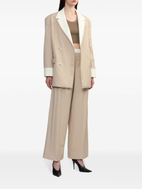 wide-leg tailored trousers