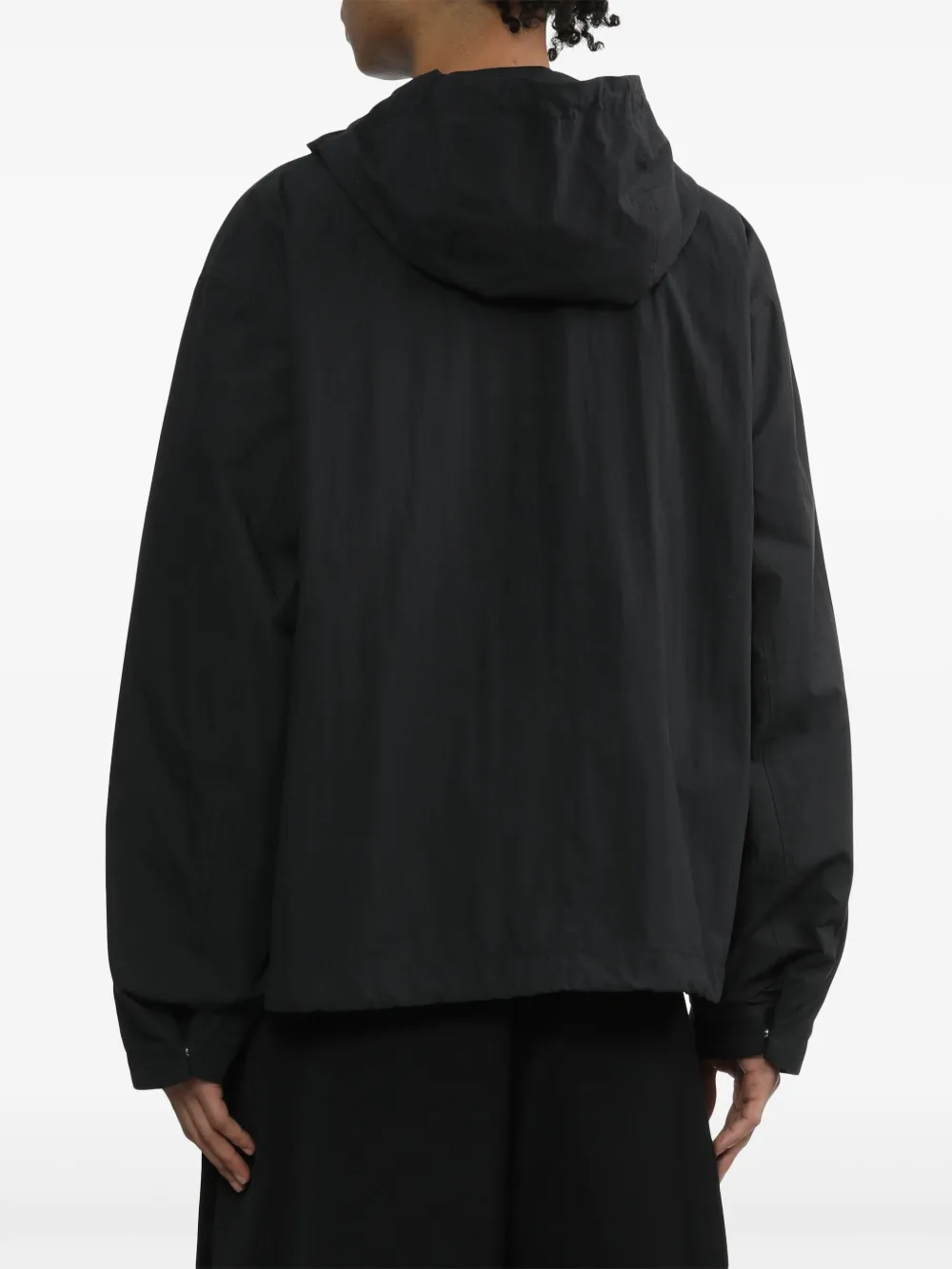 Shop Jil Sander Hooded Long Sleeve Jacket In Black