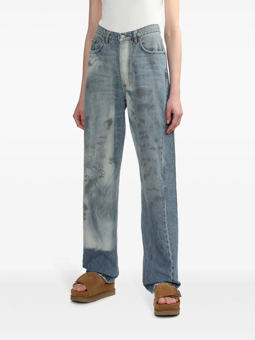 Magliano Unregular Officina mid-rise straight-leg Jeans - Farfetch