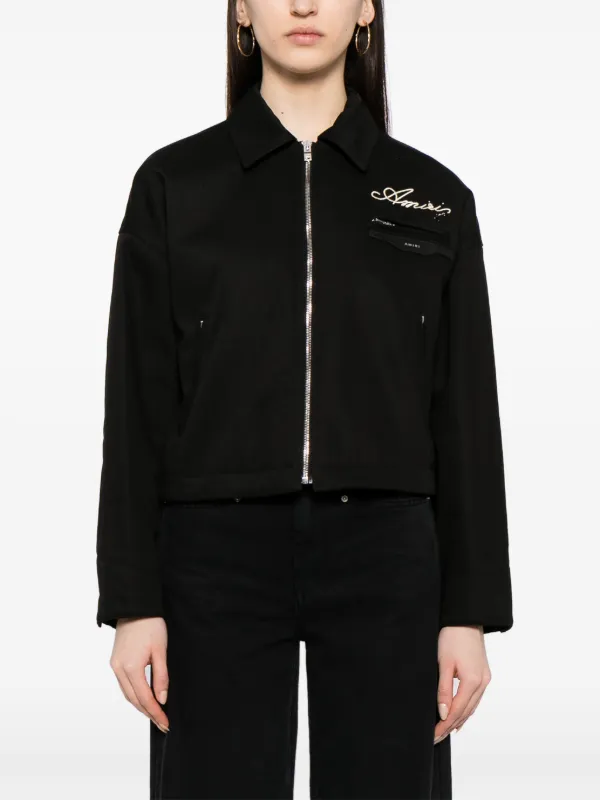 AMIRI ビジュートリム デニムジャケット | ブラック | FARFETCH JP