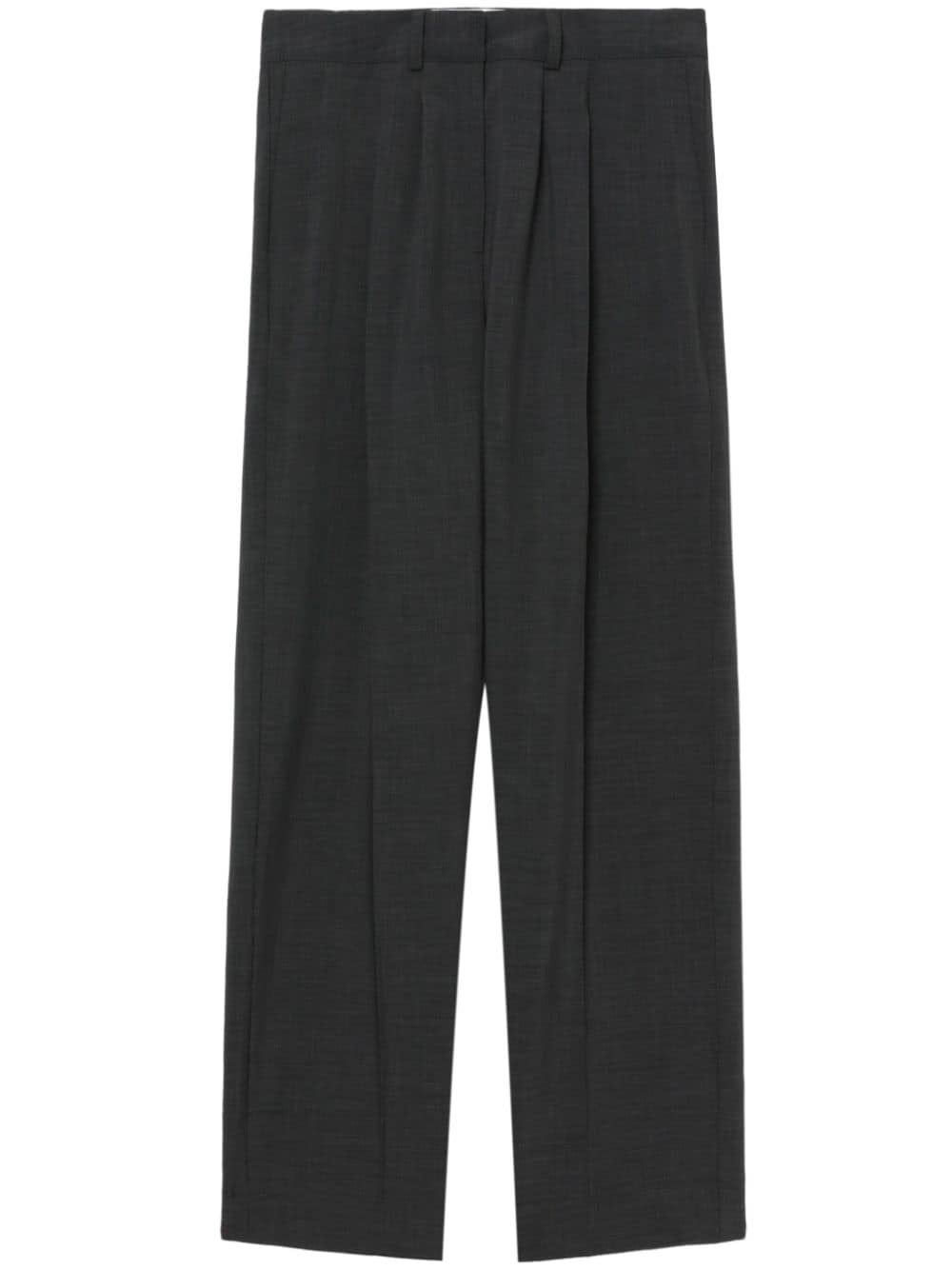 Shop Herskind Pleated Cropped Trousers In Black
