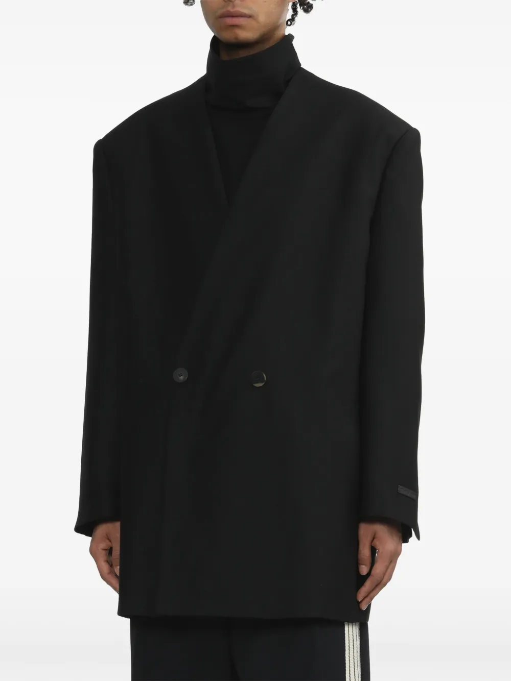 Fear Of God Blazer met dubbele rij knopen Zwart